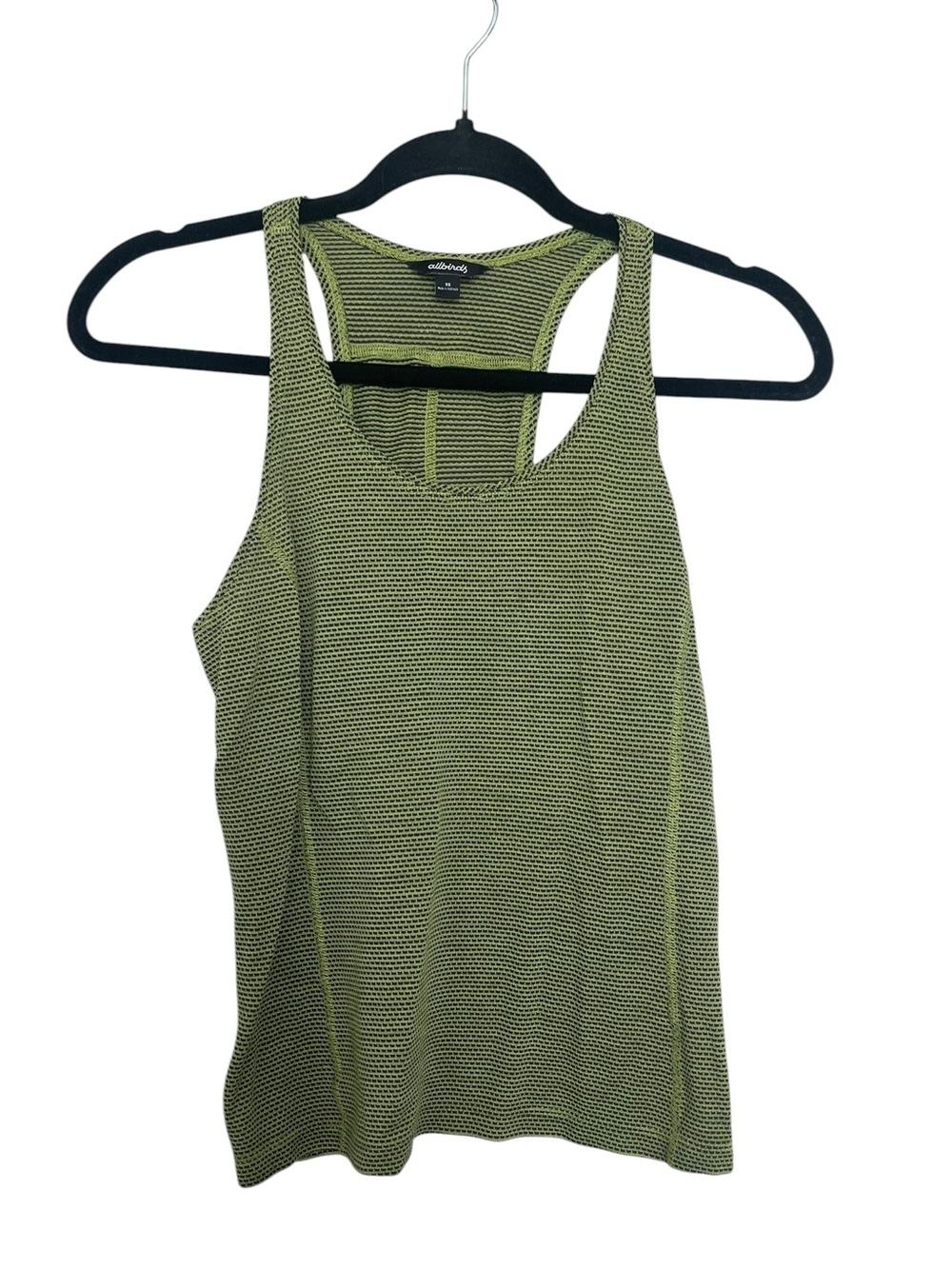 allbirds Green and Black Racerback Tank